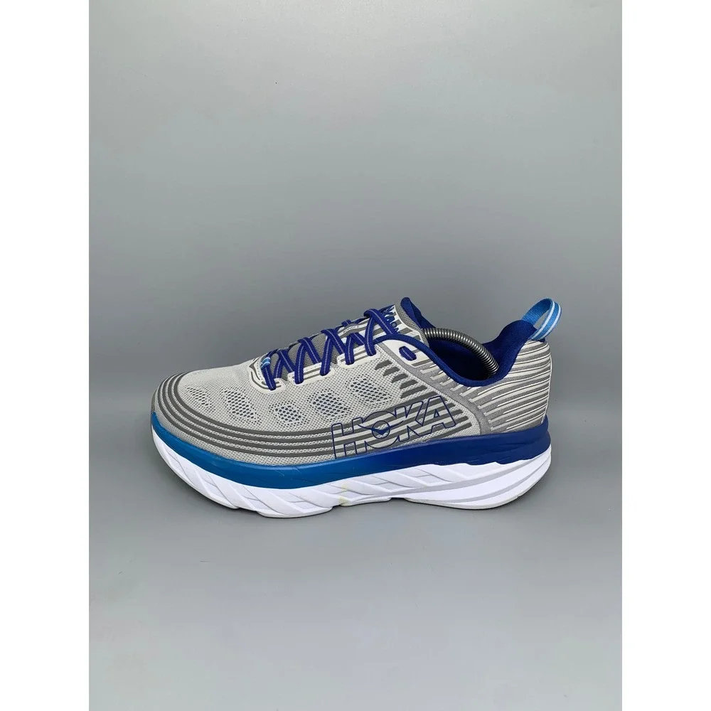 Hoka One One Bondi 6 Gray Blue Running Shoes 1019269 VBFG Men's Sz 11.5